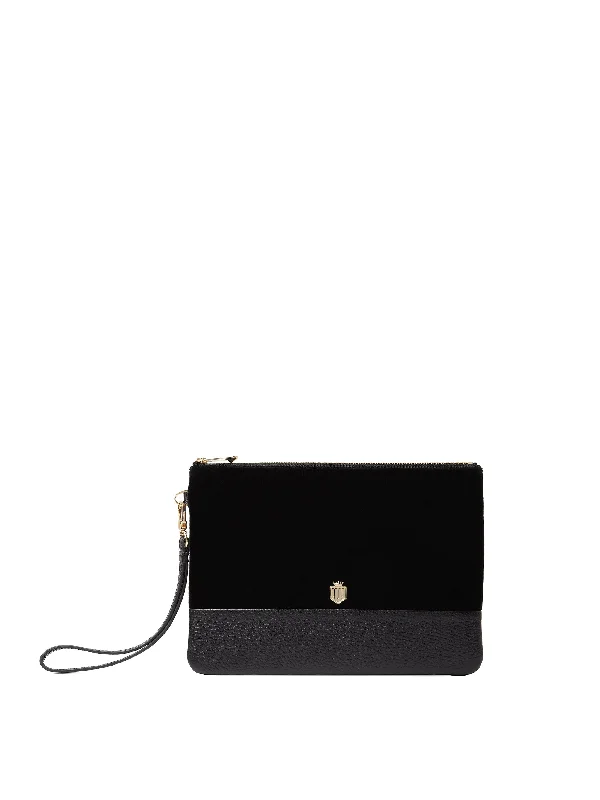 Elegant outerwear jackets women Highbury Clutch - Black Velvet