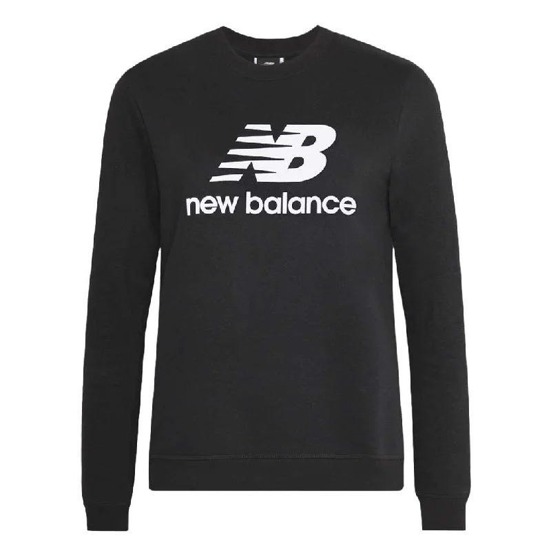 Outerwear for rainy days women New Balance - Women's Stacked Logo Sweatshirt (WT31532 BK)