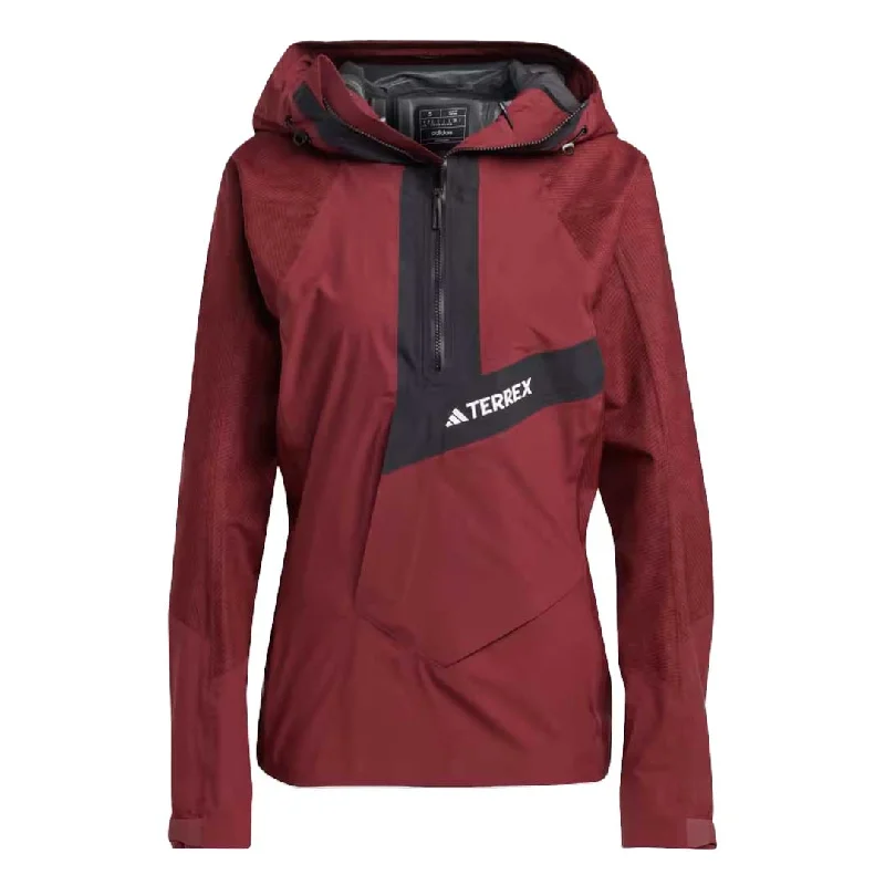 Double-breasted outerwear coats adidas - Women's Terrex Techrock Rain.Rdy Anorak Jacket (HU1833)