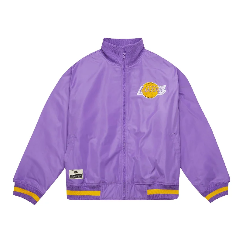 Water-resistant outerwear women Lakers x Melody Ehsani Unisex Satin Jacket