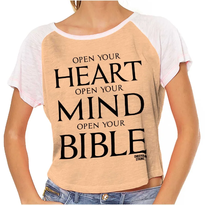 Comfortable casual T-Shirts women Open Your Bible Vintage T Shirts