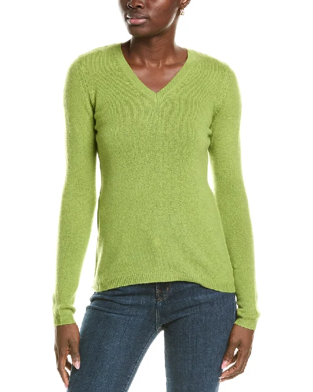 round neck women’s sweaters Forte Cashmere V-Neck Cashmere Sweater