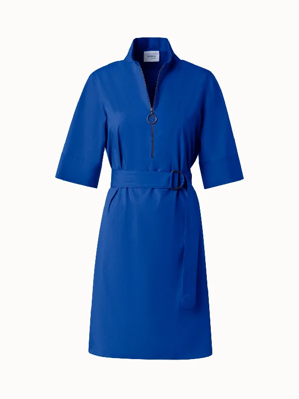 Pleated dresses & jumpsuits for a refined lookBelted Shirt Dress in Cotton Popeline