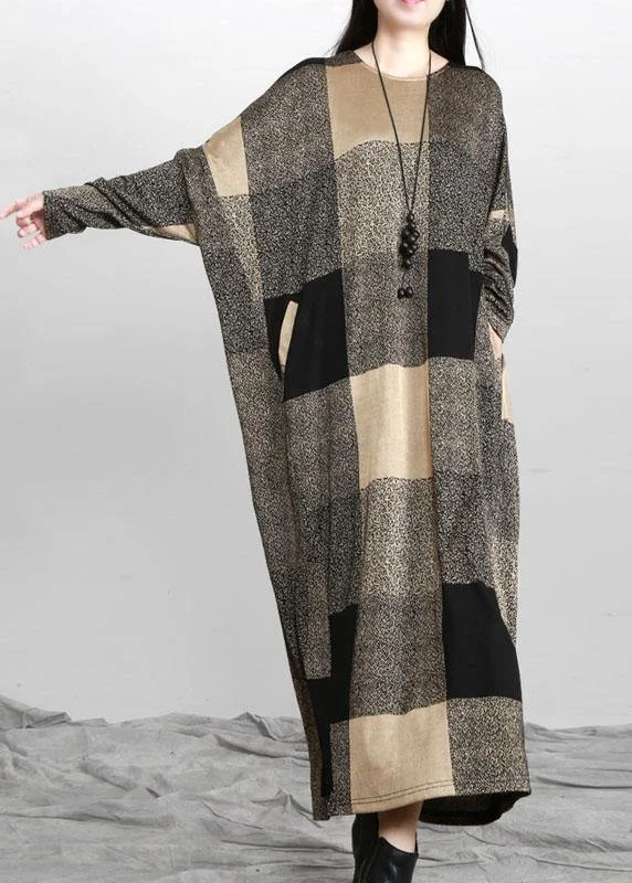 Midi-length dresses & jumpsuits for every occasionBeautiful Plaid Pockets Long sleeve Maxi Dresses Fall