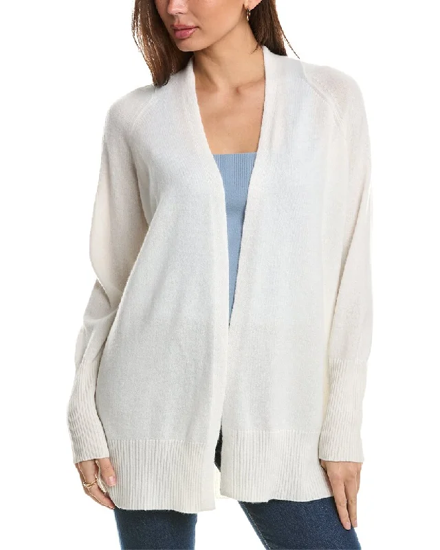 turtleneck women’s sweaters Forte Cashmere Rib Detail Cashmere Cardigan