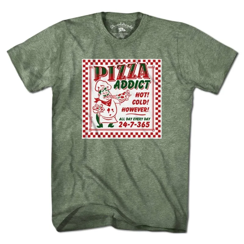 Trendy summer T-Shirts for women Pizza Addict T-Shirt