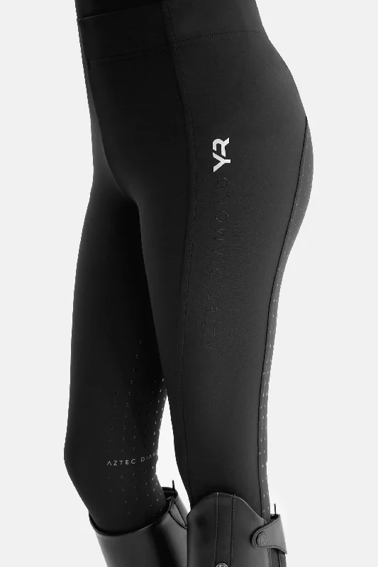 Affordable leggings for outdoor wear YR Black Full Seat Leggings