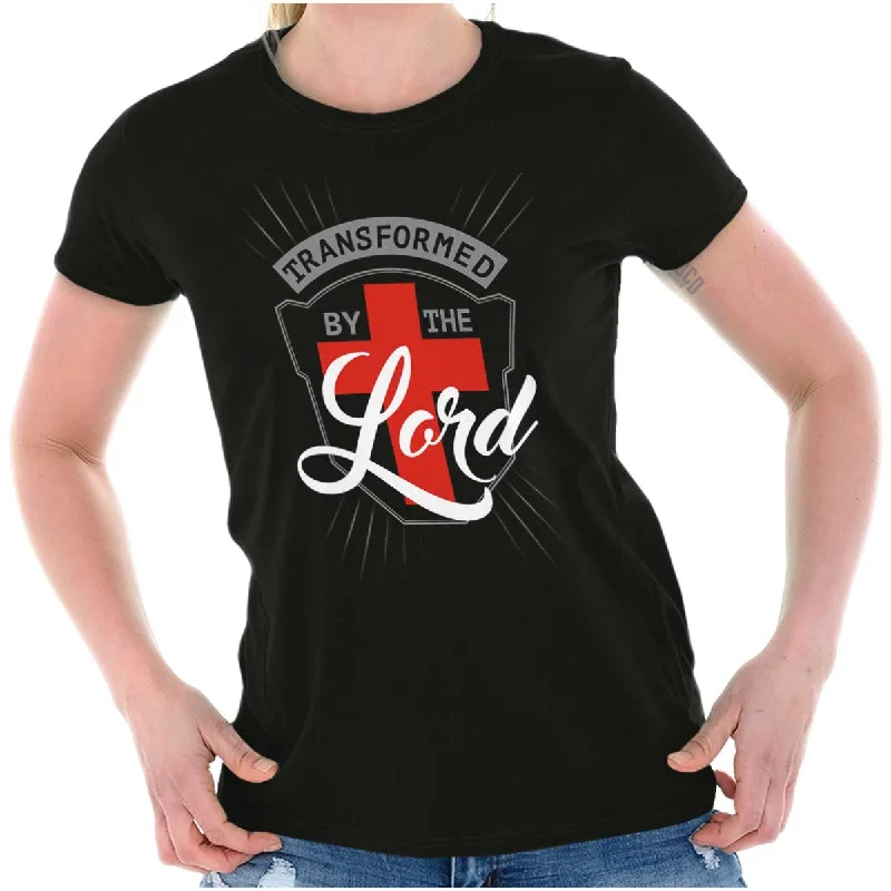 Bright printed T-Shirts women Transformed By The Lord Ladies T Shirt