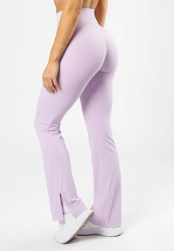 Leggings for plus size women with style RecStretch Original Sculptseam® Plus Flare Legging 34" Pastel Lilac