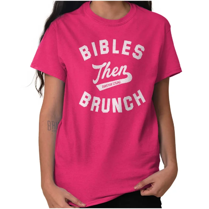 Fashion-forward T-Shirts women Bibles Then Brunch T Shirt