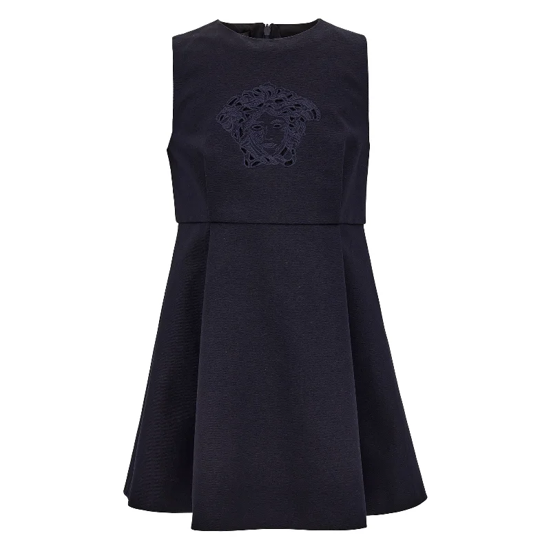 classy blouse tops Navy Logo Dress