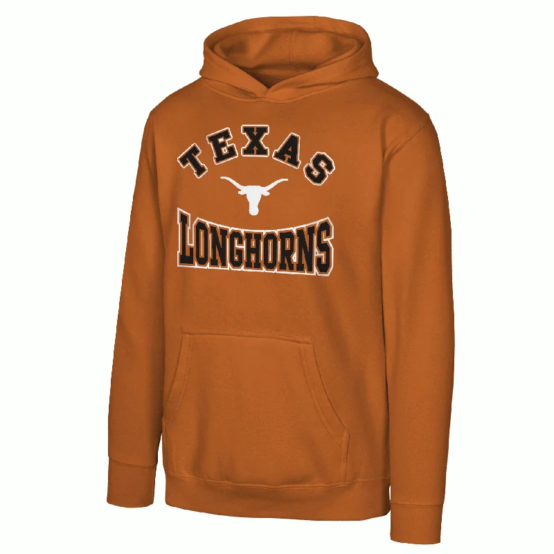 fashion-forward tops for women Texas Longhorns Youth Pullover Hoodie Sweatshirt