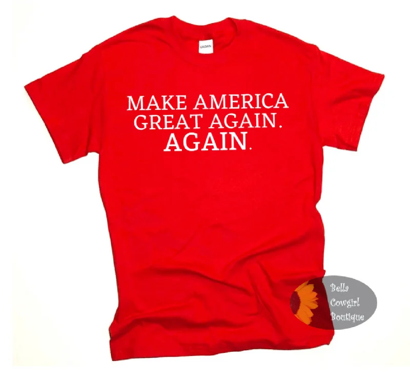 Comfortable printed T-Shirts women Make American Great Again Again Patriotic Maga Trump 2024 Women's T-Shirt