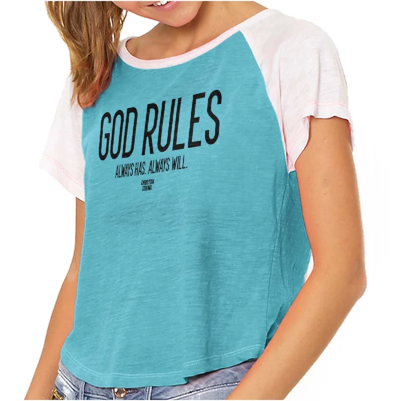 Colorful T-Shirts for women God Rules Vintage T Shirts