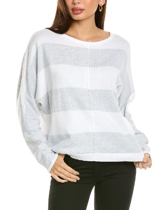 winter sweaters for women Forte Cashmere Bold Stripe Dolman Sweater