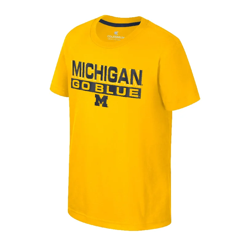 minimalist tops for women Michigan Wolverines Colosseum Youth Gold Shirt