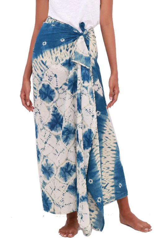 Jersey dresses & jumpsuits for relaxed comfortToya Segara Bliss Wave Motif Tie-Dyed Rayon Sarong from Java