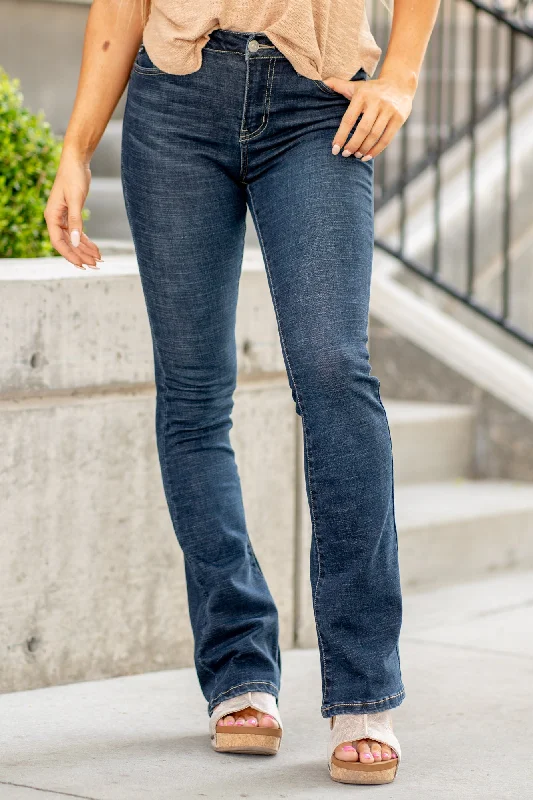 comfy denim flare jeans Avery High Rise Bootcut Jeans