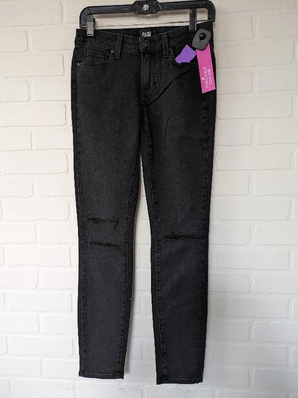 black jeans Jeans Skinny By Paige  Size: 4