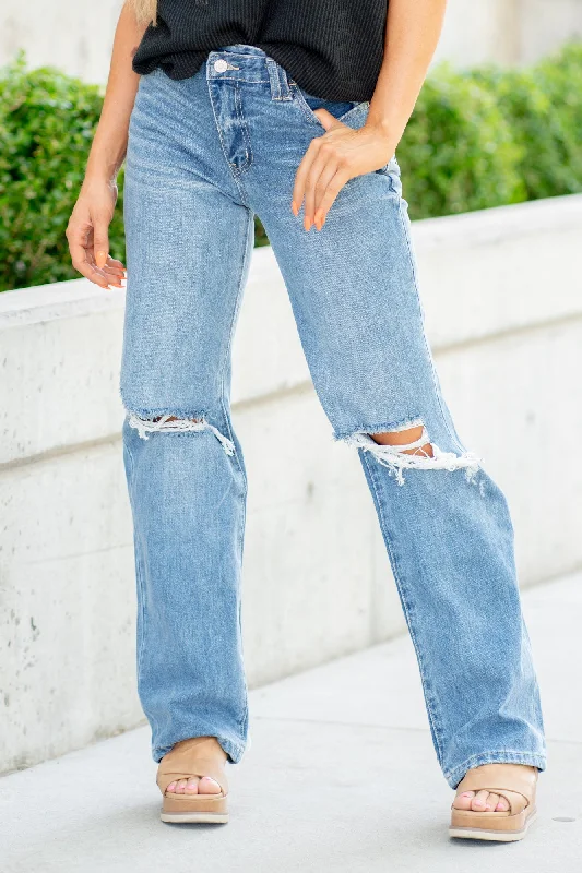 dark wash skinny jeans Debra High Rise 90's Criss Cross Straight Leg