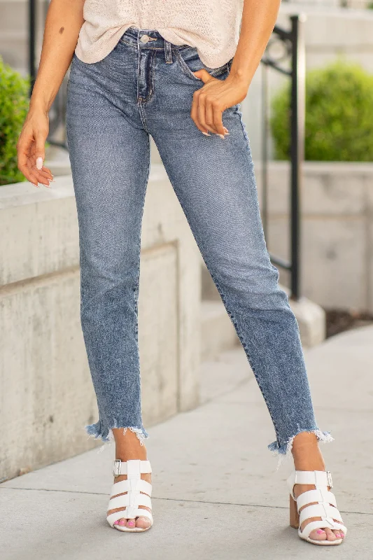 modern bootcut high rise jeans Kathrine High Rise Slim Straight Leg Jeans