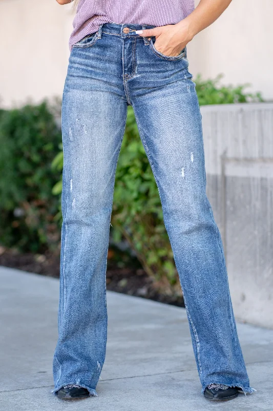 skinny mid rise jeans Skyline High Rise Straight Leg