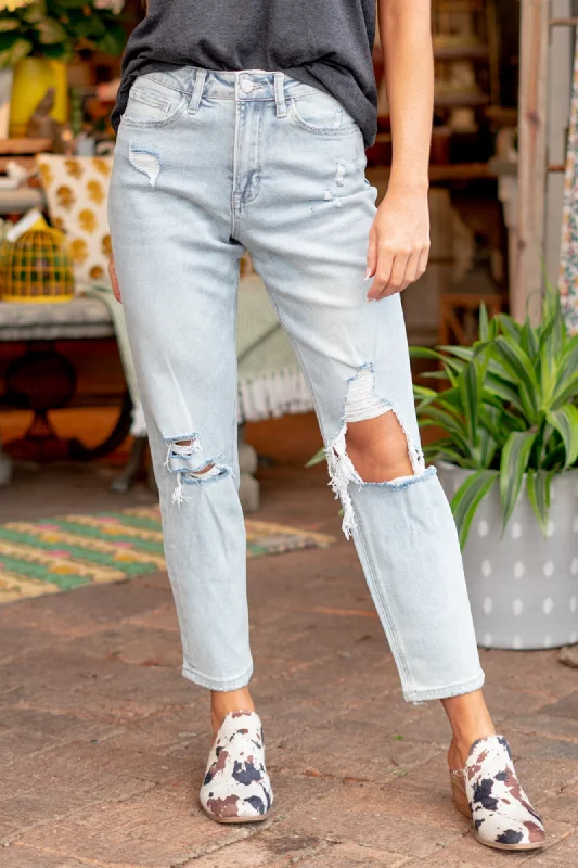 stylish bootcut denim jeans Millman Erika Mom Jeans