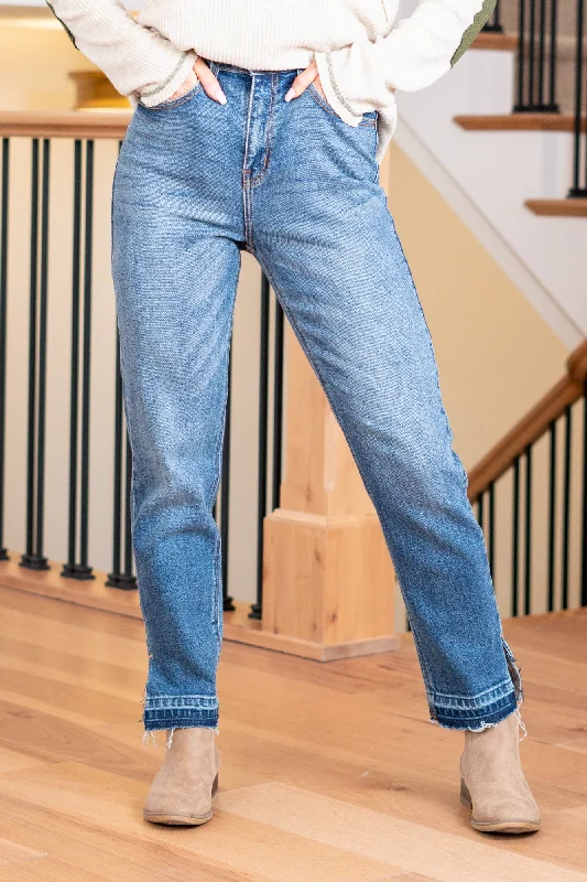 soft straight bootcut jeans Alice High Rise Released Hem Straight