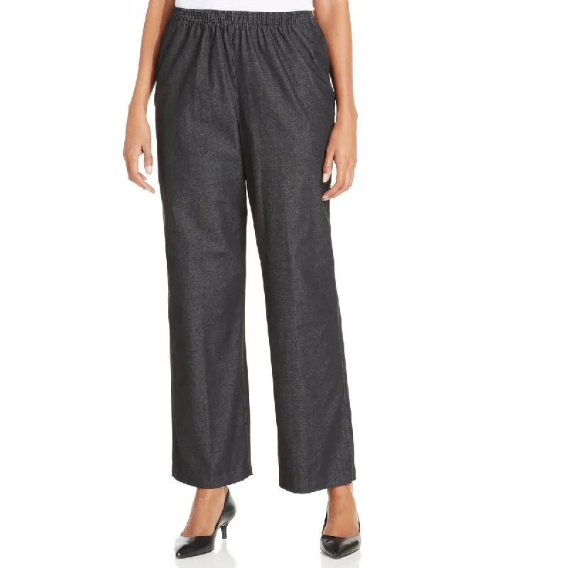 women’s satin pants Alfred Dunner Womens Petites Pull On Petite Short Chino Pants