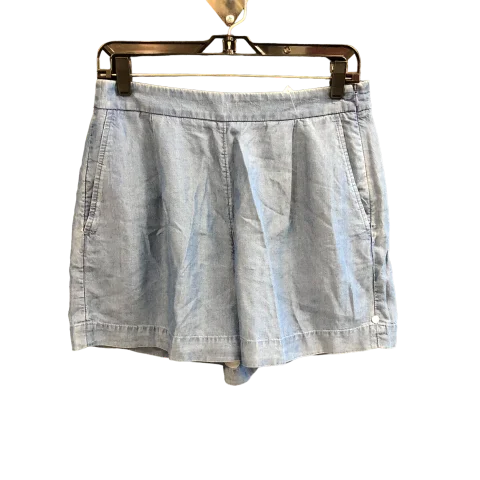 Printed cotton shorts Blue Denim Shorts Ann Taylor, Size 6