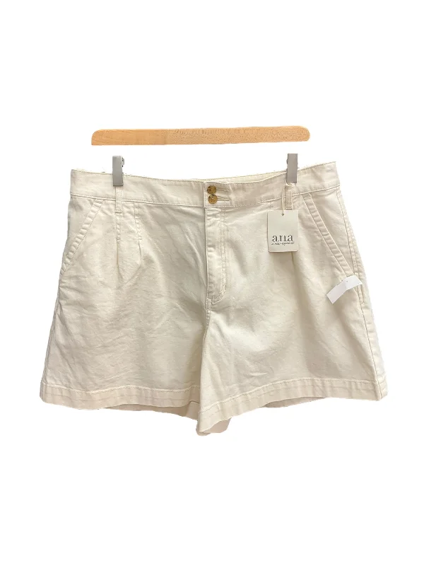 Workout beach shorts Cream Denim Shorts Ana, Size 16