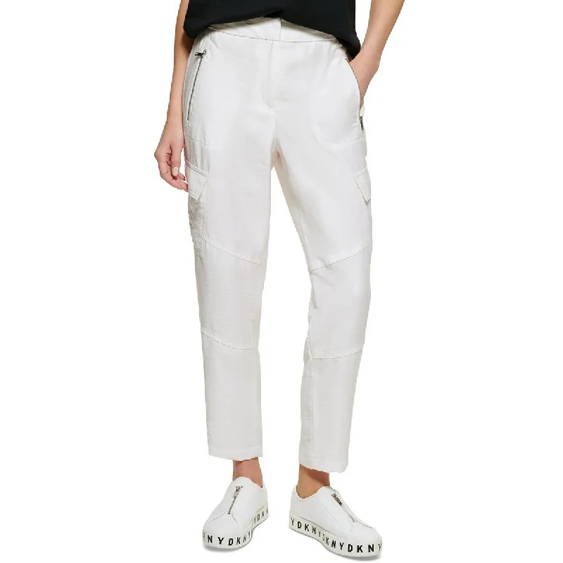 women’s formal lounge pants DKNY Womens High Rise Utility Cargo Pants