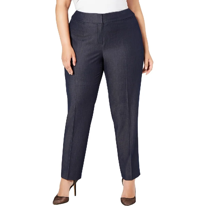 fashionable plus size pants Nine West Womens Lined Dressy Straight Leg Pants