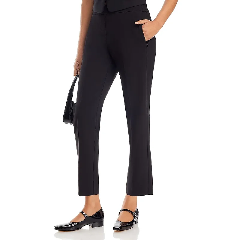 comfortable high waist trousers T Tahari Womens Stretch Work Wear Straight Leg Pants